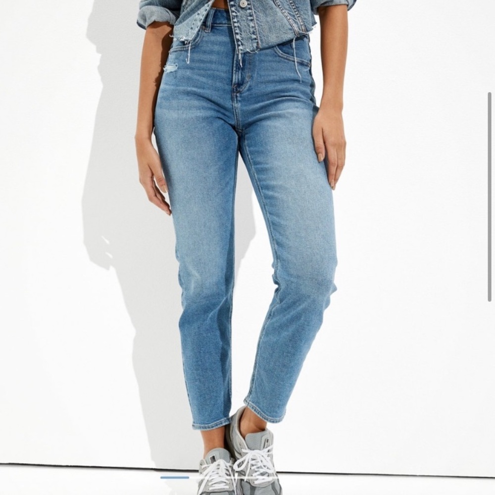 AE Stretch Mom Straight Jean 4 extra long